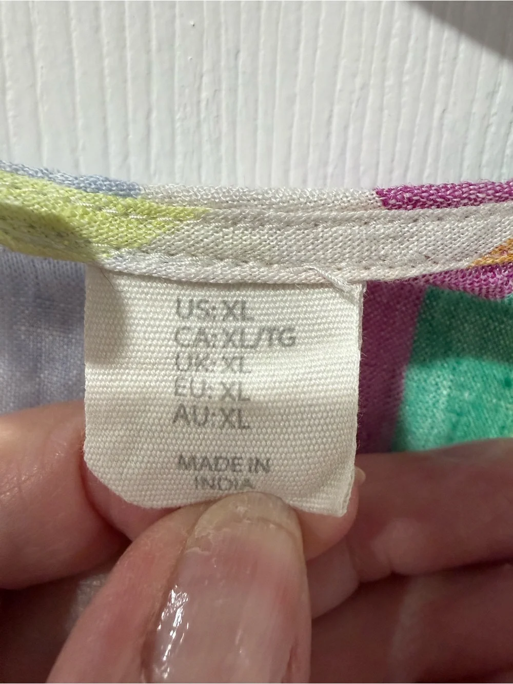 C&C California Rainbow Stripe Linen Tee with Sun Logo - Picture 3 of 7